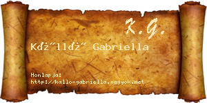Kálló Gabriella névjegykártya