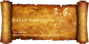Kálló Gabriella névjegykártya