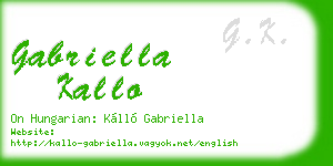 gabriella kallo business card