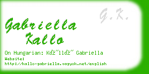 gabriella kallo business card